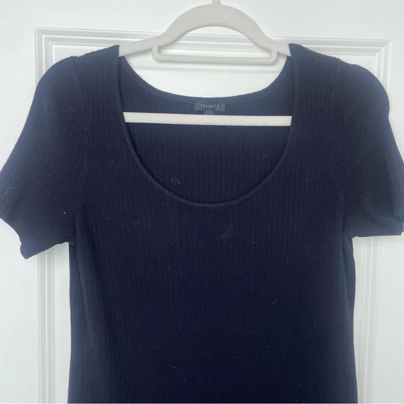 TALBOTS- RIBBED MIDI DRESS - Picture 6 of 7